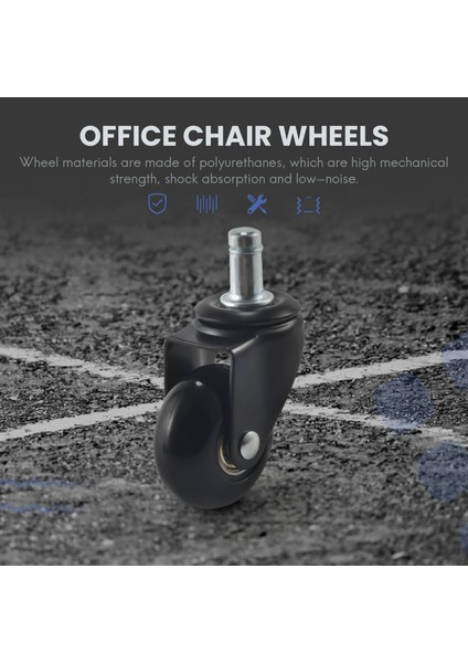 5 Adet Yedek Sandalye Tekerlekleri 2 Inç, Eklenti Gövdeli Ağır Hizmet Tipi Tekerlekler 7/16 x 7/8 Inç, Sessiz ve Pürüzsüz Yuvarlanma (Yurt Dışından) fırsatları