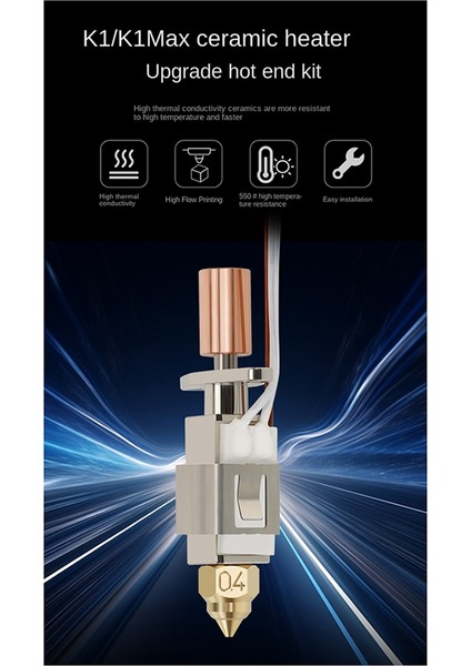 3D Yazıcı Aksesuarları K1/K1MAX Sıcak End Seramik Yükseltme Nozul Baskı Kiti (Yurt Dışından) indirimleri