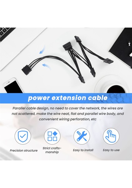 4pin Ide-5 Portlu Güç Kaynağı Kablosu 4pin Molex&#39;e Multi Sata Port 18AWG Sabit Sürücü HDD SSD Pc Için (Yurt Dışından) fırsatları