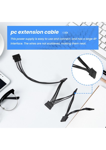 4pin Ide-5 Portlu Güç Kaynağı Kablosu 4pin Molex&#39;e Multi Sata Port 18AWG Sabit Sürücü HDD SSD Pc Için (Yurt Dışından) indirimleri