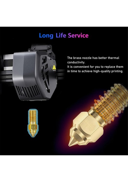 Ender 3 V3 Se Nozul Kiti Için 6pc, 3D Yazıcı Pirinç Nozulları 0.4mm 0.6mm 0.8mm, Yüksek Sıcaklık Direnç Ekstrüder Nozulları (Yurt Dışından) fırsatları