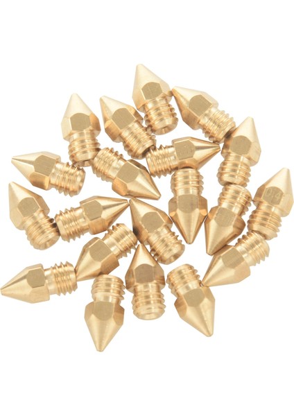 20 Pcs 3D Yazıcı Meme 0.4mm Mk8 Ekstrüder Kafası Kırmızılık Için CR10 (Yurt Dışından)