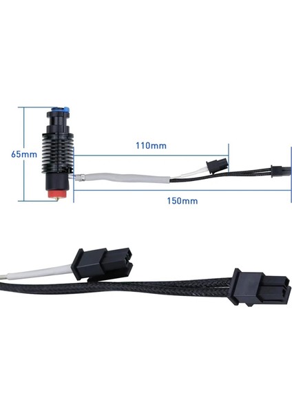 E3D Revo Seramik Hotend Kiti V6 Radyatör Pirinç Memesi Seramik Isıtma Çekirdeği E3D Revo 3D Yazıcı Parçaları Paketa B (Yurt Dışından) fiyatları