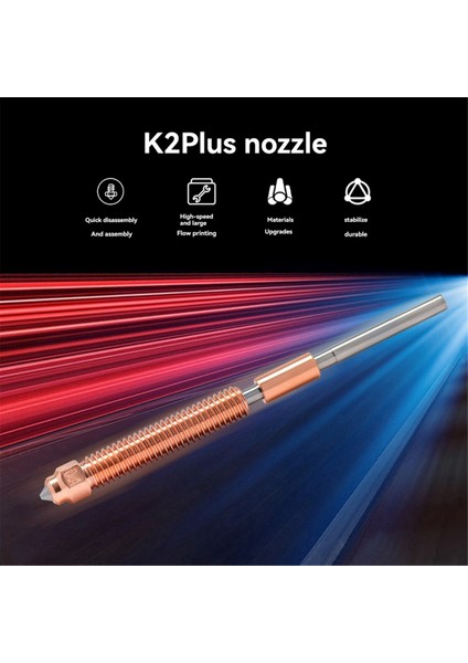 Kırkırı K2 Için Plus Nozul Hızlı Swap Nozul Kiti Sertleştirilmiş Çelik Kırpma K2 Için All-Metal Tasarım Plus 3D Yazıcı 0.4mm (Yurt Dışından) fırsatları