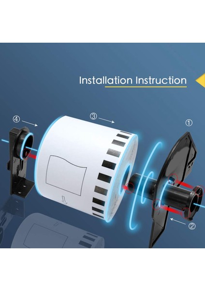 Kardeş Için 10X DK-22205 Yazıcı Etiketleri 62MM RULO+QL-560 QL-570 (Yurt Dışından) modelleri