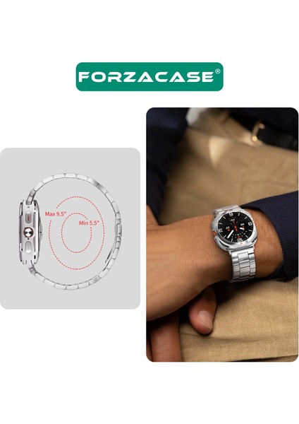 Samsung Galaxy Watch 8 Ultra 47mm ile uyumlu Metal Baklalı Kordon Kayış - FC1106 fiyatları