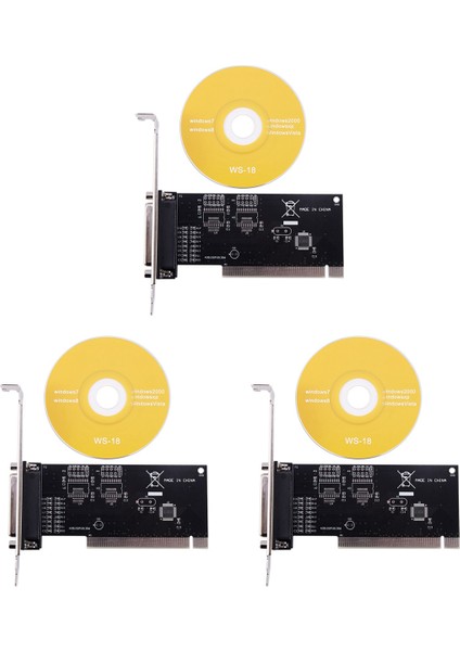 3x Pcı Genişletme Kartı Adaptörü 25PIN Paralel Lpt Pcı - Paralel DB25 Yazıcı Bağlantı Noktası Denetleyici Kartı (Yurt Dışından)