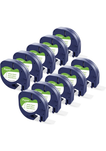 10PCS 91200 91330 Dymo Letratag Için Uyumlu Etiket Bandı Plus LT100H LT100T QX50 Beyazda Siyah Yatır (Yurt Dışından)
