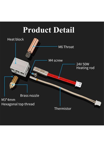 Neptune 4/4 Pro, 3D Yazıcı Hotend Hotend Isı Blok Kiti 5 Pcs Silikon Çorap ve Nozullar Için Hotend Isıtma Bloğu Kiti (Yurt Dışından) fiyatları