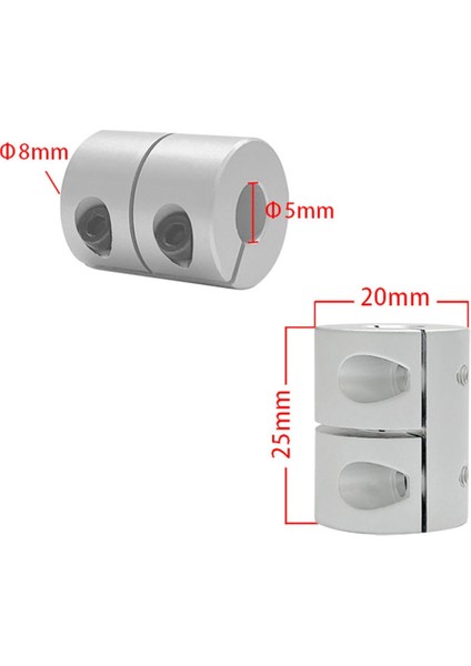 3D Yazıcı Parçaları Yüksek Hassasiyetli Sert Bağlantı, Alüminyum Alaşım Şaft Kuplörü, Step Motorlarla Uyumlu (Yurt Dışından) fiyatları