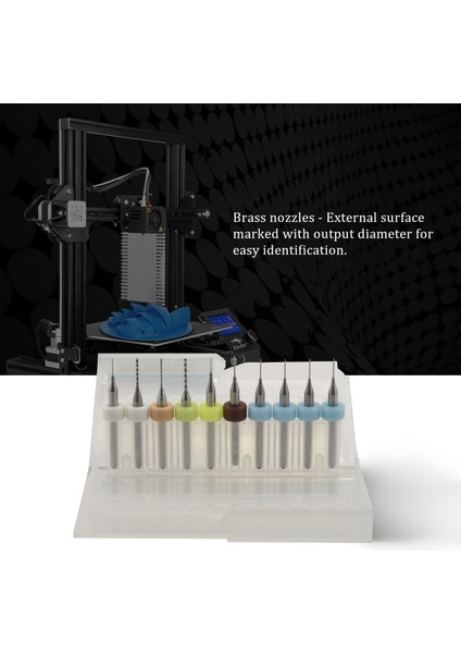 3D Yazıcı Meme Kiti Mk8 Ekstrüder Nozulları Bakır Baskı Kafası Temizlik Matkap Bitleri (Yurt Dışından) modelleri
