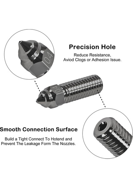 5pcs K1 Nozullar 3D Yazıcı Sertleştirilmiş Çelik Nozullar 0.4 Mm, Yüksek Hızlı Baskı ve Yüksek Akışlı Ekstrüder Nozulları (Yurt Dışından) fiyatları