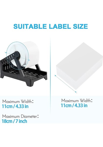 Rulo ve Fanfold Termal Nakliye Etiketleri Için Etiket Tutucu, Masaüstü Etiket Yazıcısı ile Çalışın, Siyah (Yurt Dışından) fiyatları