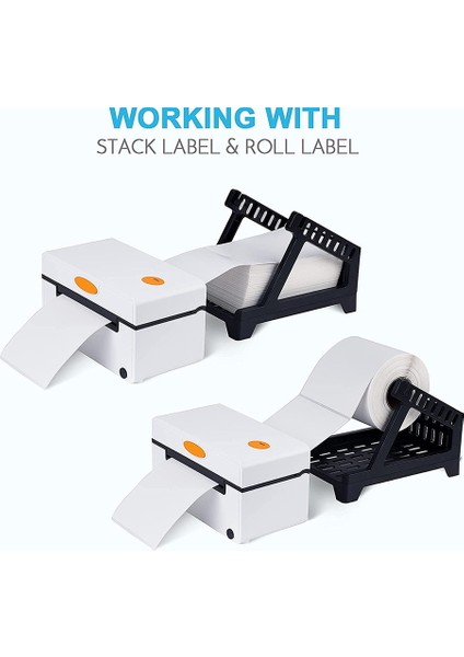 Rulo ve Fanfold Termal Nakliye Etiketleri Için Etiket Tutucu, Masaüstü Etiket Yazıcısı ile Çalışın, Siyah (Yurt Dışından) fırsatları