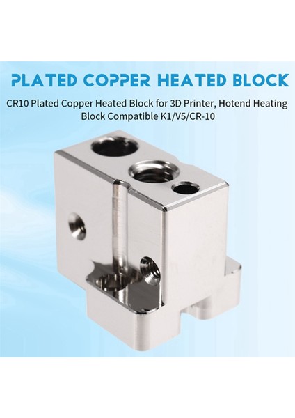 3D Yazıcı Parçaları Için CR10 Kaplı Bakır Isıtmalı Blok Volkanı Yüksek Sıcaklık Isıtma Bloğu, Büyük Akış 2 Pcs (Yurt Dışından) modelleri