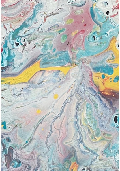 Eşik 1 – 50 cm Yuvarlak, Dokulu & Akrilik Pouring Mix Media Tablo, El Yapımı – Asılmaya Hazır