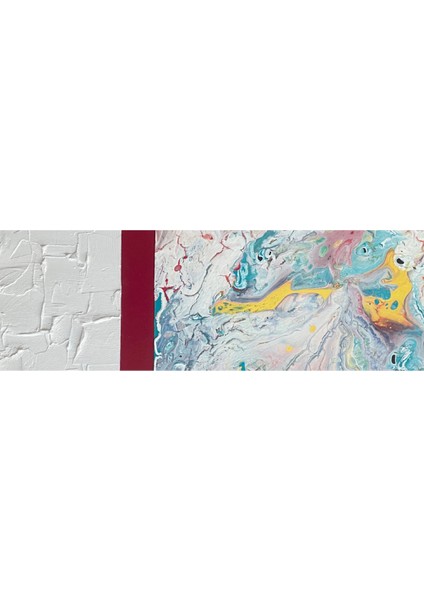 Eşik 1 – 50 cm Yuvarlak, Dokulu & Akrilik Pouring Mix Media Tablo, El Yapımı – Asılmaya Hazır