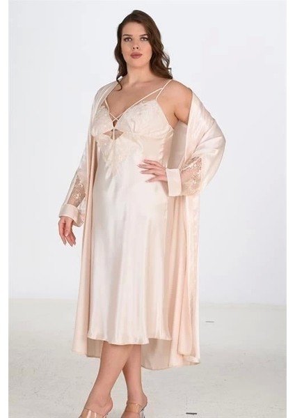 2li Fildişi Sabahlık Takımı Bigsize 6222 fiyatları