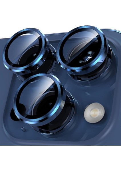 iPhone 15 Pro / 15 Pro Max Uyumlu Renkli Metal Lens Koruyucu