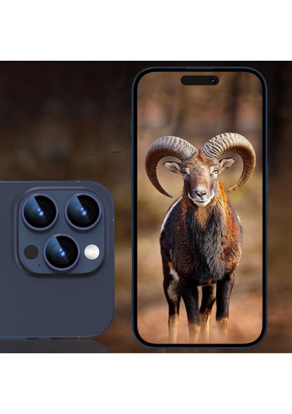 iPhone 15 Pro / 15 Pro Max Uyumlu Renkli Metal Lens Koruyucu modelleri