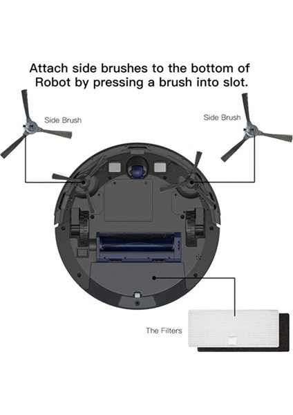 3pcs Yedek Filtre ve Yan Fırça Aksesuarları Coredy 3500 R3500 R3500S R750 Robot Vakum Yüksek Verimli (Yurt Dışından) indirimleri