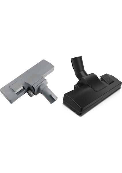 2 Pcs Evrensel Vakum Süpürge Euro Zemin Fırçası Kafa Fırçası Ek, Gri ve Siyah (Yurt Dışından)