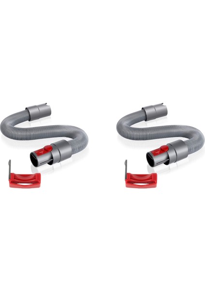 2x Dyson V7 V7 V8 V10 V11 Vakum Süpürge Parçaları Için Uyumlu Tetik Kilit ve Esnek Uzatma Hortumu Kırmızı (Yurt Dışından)