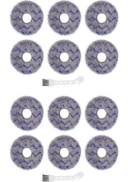 12X Mop Pedler Ecovacs Için Yedek Parçalar Deebot X1 Omni/ X1 Turbo Robot Temizlik Bez Mendil (Yurt Dışından)