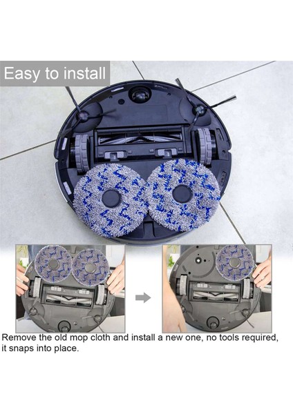 12X Mop Pedler Ecovacs Için Yedek Parçalar Deebot X1 Omni/ X1 Turbo Robot Temizlik Bez Mendil (Yurt Dışından) indirimleri
