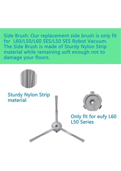 Eufy L60 Ses L50 Ses Robot Vakum Süpürge Ana Yan Fırça Hepa Filtre Yedek Parçalar Aksesuarları (Yurt Dışından) modelleri