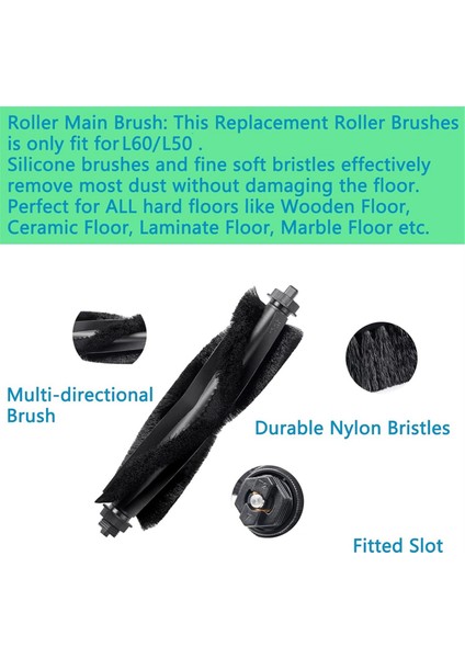 Eufy L60 Ses L50 Ses Robot Vakum Süpürge Ana Yan Fırça Hepa Filtre Yedek Parçalar Aksesuarları (Yurt Dışından) indirimleri