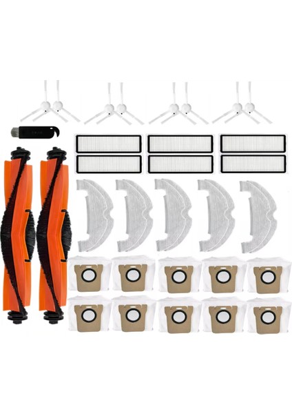 Xiaomi Robot Vakum X10 Yedek Yedek Parça Ana Yan Fırça Hepa Filtre Mop Bez Toz Çanta Aksesuarları Kiti Için 37PCS (Yurt Dışından)