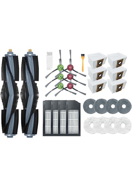 Ecovacs Deebot X1 Omnı T10 Turbo/ T10 Robot Vakum Süpürge Ana Yan Fırça Mop Bez Torbaları Filtresi Parçaları Değiştirin (Yurt Dışından)