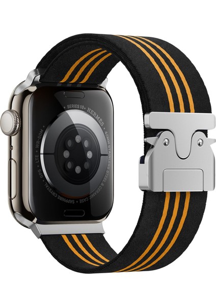 Apple Watch 42 / 44 / 45 / 46 / 49 mm Için Naylon Saat Kayışı (Yurt Dışından)