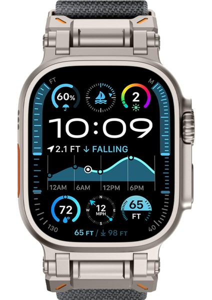 Apple Watch 46MM / 49MM / 45MM / 44MM Için Naylon Saat Kayışı (Yurt Dışından) modelleri