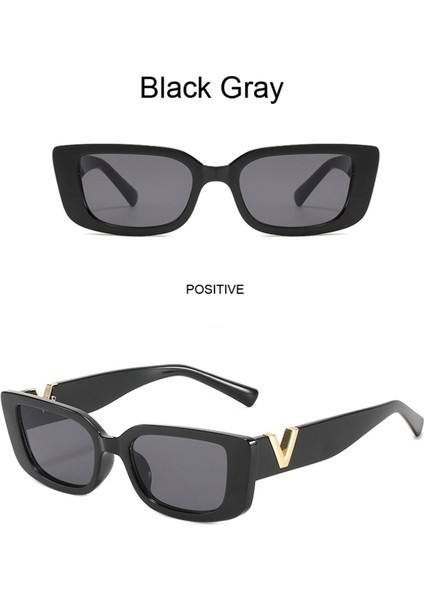 Retro Dikdörtgen Güneş Kadınlar Marka Tasarımcısı Vintage Küçük Çerçeve Güneş Gözlükleri Bayanlar Klasik Siyah Kare (Yurt Dışından) fiyatları