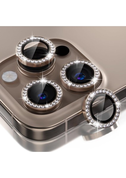 iPhone 15 Pro / 15 Pro Max Uyumlu Renkli Metal Lens Koruyucu
