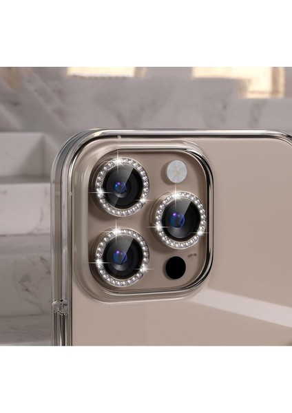 iPhone 15 Pro / 15 Pro Max Uyumlu Renkli Metal Lens Koruyucu modelleri