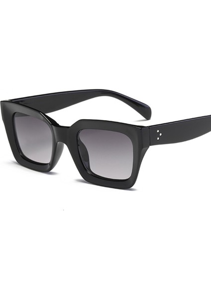 Kare Güneş Gözlüğü Bayanlar Vintage Büyük Boy Güneş Gözlükleri Kadın Büyük Çerçeve UV400 (Yurt Dışından)