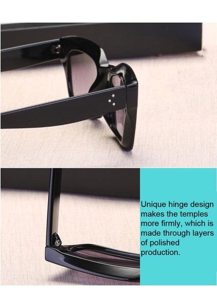 Kare Güneş Gözlüğü Bayanlar Vintage Büyük Boy Güneş Gözlükleri Kadın Büyük Çerçeve UV400 (Yurt Dışından) modelleri