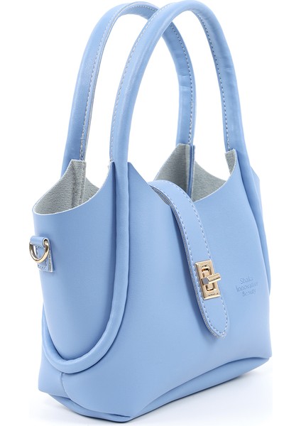 Mavi SHK187 Suni Deri Kilit Detaylı Ayarlabilir Askılı El,kol ve Omuz Çantası fiyatları