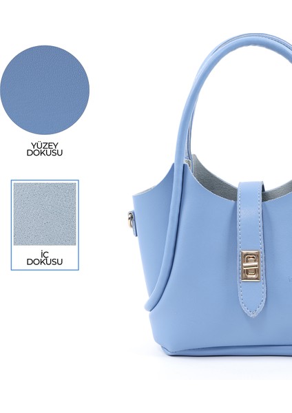Mavi SHK187 Suni Deri Kilit Detaylı Ayarlabilir Askılı El,kol ve Omuz Çantası indirimleri