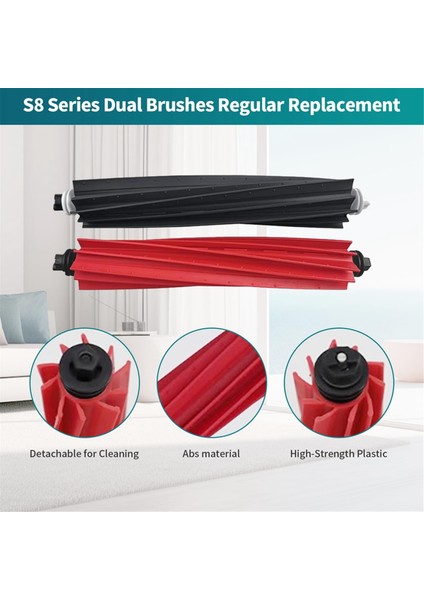 Roborock Için Aksesuar Kiti S8 S8 S8+ S8 Plus S8 Pro Ultra Robot Vakum Çift Ana Fırça Yan Fırça Hepa Filtre Mop Kumaşları (Yurt Dışından) fiyatları