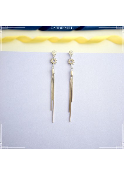 Kadın 925 Ayar Gümüş Taşlı Sallantılı Güneş Küpe fiyatları