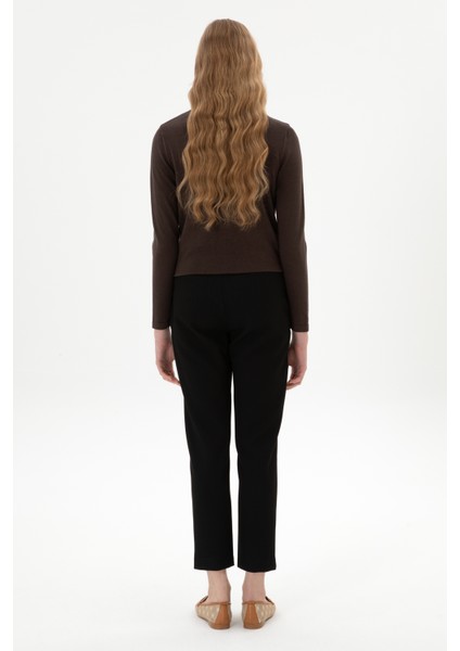 Kadın Siyah Pantolon (Kanvas-Chino) 50316902-VR046 fırsatları