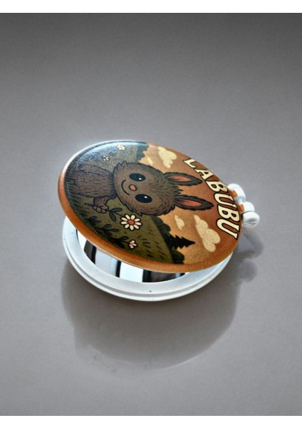 Labubu Temalı Plastik El Aynası. Çap: 9cm. Çift Taraflı fiyatları