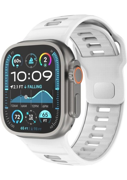 Apple Watch 46MM / 49MM / 45MM / 44MM Için Silikon Kayış (Yurt Dışından)