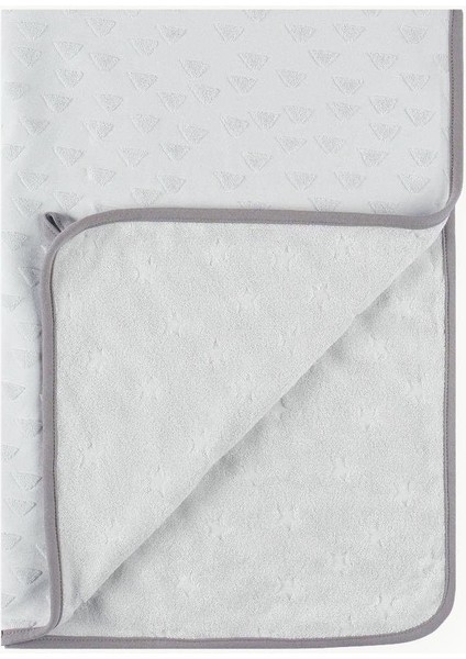 Çift Katlı Bebek Battaniyesi Üçgen Yıldız Desenli Yeşil 80X100 cm