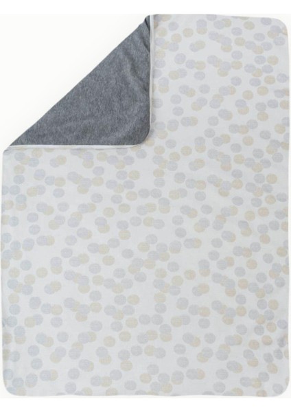 100x150 cm Pamuklu Bebek Battaniye Çift Taraflı Elyaf Dolgulu Puantiyeler Kahve fırsatları