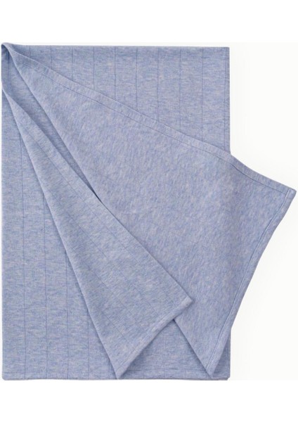 Çok Amaçlı Pamuklu Bebek Örtüsü 100x100 cm Mavi Melanj